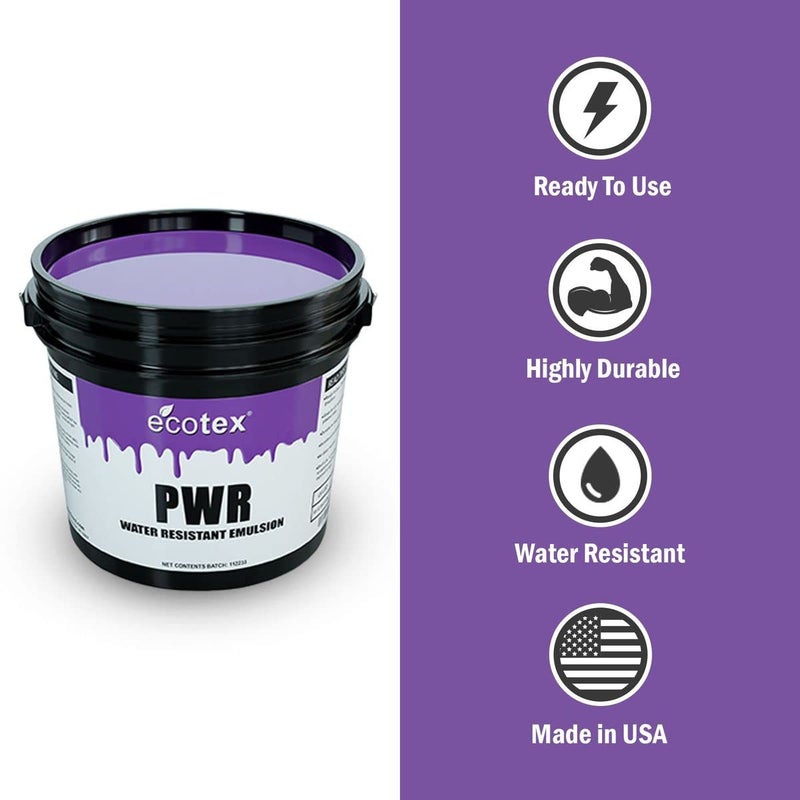 سكرين برينت دايركت مستحلب طباعة الشاشة من Ecotex PWR (ربع لتر - 32 أونصة.) مستحلب صور حساس مسبقًا للشاشات الحريرية والنسيج - لحبر البلاستيسول لطباعة الشاشة ومستلزمات طباعة الشاشة بالحبر المائي - Image 5